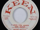 Popcorn Soul 45 MILTON GRAYSON I Love You Much Too Much KEEN HEAR