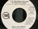 ERIC & THE VIKINGS IT'S TOO MUCH FOR A MAN RARE NORTHERN SOUL PROMO 45 LISTEN