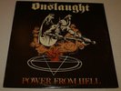 Onslaught Power From Hell First US Pressing 1985 Pusmort Records 0012-05 Vg+/Nm-