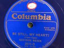 Columbia 2972D Gertrude Niesen BE STILL MY HEART  E 78 rpm 1933 blue shellac