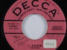 R&B Doo Wop 45 HOLLYWOOD FLAMES I Know DECCA promo HEAR