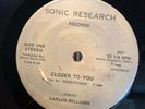 CARLOS WILLIAMS 7” Ep CLOSER TO YOU - PRIVATE 1986 Modern Soul SONIC RESEARCH