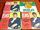 Elvis Presley 18x 45s RCA orange labels, UK issues inc. p/sleeves - listed