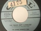 Rockabilly 45 Johnny Burnette Trio The Train Kept A-Rollin’ MINT PROMO