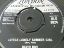 David Box: Little Lonely Summer Girl. London Rarity. Buddy Holly Sound -
