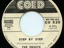Hear - Rare Doo Wop 45 - The Crests - Step By Step - Coed Records - Promo