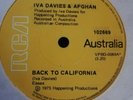 IVA DAVIES & AFGHAN  - BACK TO CALIFORNIA/I CAN REACH YOU SINGLE - *SIGNED* RARE