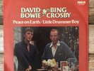 David Bowie Bing Crosby 45 Vinyl Record Peace On Earth/Little Drummer Boy 1977