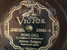 Victor 23681 Jimmie Rodgers HOME CALL   78 rpm country EE- Dallas 1932