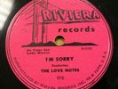 THE LOVE NOTES doo-wop  78 I'M SORRY / SWEET LULU on Riviera in VG++ cond RJ 598