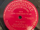 Commodore 559 BILLIE HOLIDAY I Cover The Waterfront 1944  Jazz E