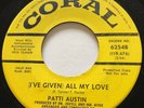 NORTHERN SOUL Patti Austin (I'VE GIVEN) ALL MY LOVE Coral 45 rare NM