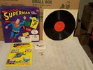 1966 SUPERMAN LP SET COMPLETE W/ COMIC BOOK CLUB CARD SHOULDER PATCH & BUTTON