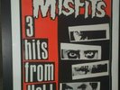 MISFITS 3 HITS FROM HELL POSTER ORIGINAL FRAMED RARE KBD PUNK SAMHAIN DANZIG