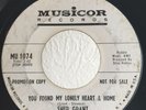 Northern Popcorn Soul PROMO 45 Shep Grant You Found My Lonely Heart on Musicor