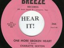 Charlette Sexton/Hillbilly Herman BOPPER 45-Breeze 366-One More Broken Heart M-