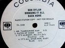 Bob Dylan,Bringing It All BacK,promo,Demo,White Label Lp Ex+, Nm- Plays Ex+ Rare
