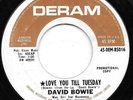 DAVID BOWIE 45 LOVE YOU TILL TUESDAY USA 1967 RARE PROMO