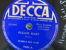 Decca 7423 Bumble Bee Slim PLEASE BABY1936 BLUES  78 rpm EE-/E