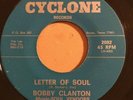 BOBBY CLANTON Letter of Soul 45 on Cyclone Texas fuzz mod lounge psych HEAR