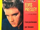 ELVIS PRESLEY (45 RPM - ITALY) 45N 0511 - I LOVE YOU BECAUSE (RARE RED COVER)