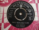 Elvis Presley 45 You'll Never Walk Alone/We Call On Him (RCA Victor 1747, UK)