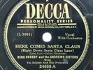 Bing Crosby Andrews Sisters Here Comes Santa Claus 12 Days Christmas 78rpm Decca