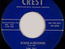 TOM TALL: Stack-A-Records US CREST Orig Rockabilly Promo Scarce 45 HEAR