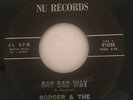 Rare ROCKABILLY 45 Bad Bad Way by RODGER & TEMPESTS 1962 Nu Records V14268 HEAR