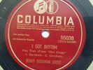 BENNY GOODMAN SEXTET I Got Rhythm/The Man I Love COLUMBIA 55038 E+ 12