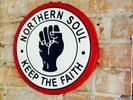 *METAL NORTHERN SOUL SIGN * WIGAN CASINO TWISTED WHEEL THE TORCH Patch Related