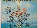 IRON MAIDEN fully SIGNED by band Seventh Son Of A Seventh Son - UK EMI EMD1006