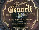 Gennett 6168 Henry Johnson Boys NECK BONES AND RICE string band 78rpm  1927 V+