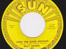 SUN 401 orig R&B Rockers 45 - BILLY ADAMS - Open The Door Richard / Rock Me Baby