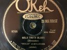Okeh 8705 Texas Alexander LITTLE HAT JONES Gold Tooth Blues 78 rpm TEXAS EE+/E-