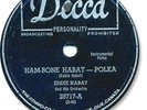 EDDIE HABAT Polka 78 RPM Record. Ham-Bone Habat—Polka. Decca 28717