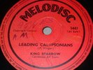 KING SPARROW Leading Calypsonians 78 1958 MELODISC 1st  RARE CALYPSO