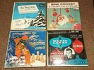4 Christmas Vinyl 45 EP Nat King Cole Bing Crosby Mario Lanza Mitchell Boy Choir