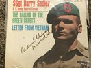 Ballad Of The Green Berets By Sergeant Barry Sadler Record LP Autographed