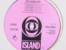 FOLK ROCK LP - NICK DRAKE - FIVE LEAVES LEFT Island UK No Jacket CLEAN Disc M-