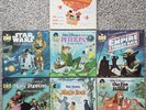 set/lot 7 Disney Series READ ALONG Books Records Star Wars Jungle Book Peter Pan