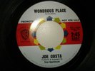 JOE COSTA. WONDROUS PLACE. And : TOMORROW. SP. Warner Bros 5357. PROMOTION