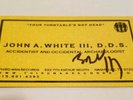 Jack White Autographed Business Card Third Man Records Very Rare Original Owner