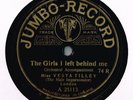 MISS VESTA TILLEY MUSIC HALL 78 - THE GIRL I LEFT BEHIND ME - SIGNED COPY