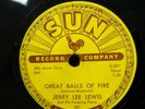 Jerry Lee Lewis 78 GREAT BALLS OF FIRE YOU WIN AGAIN on Sun STRONG vg cond JF103