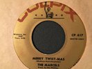 THE MARCELS - MERRY TWIST-MAS, GOLD LABEL 45 RPM, 1961, NICE SHAPE & HARD TO FIN