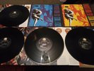 GUNS N ROSES USE YOUR  ILLUSION 1 & 2 VINYL LP 1991 + LYRIC INNERS + STICKERS EX