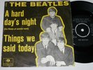 Very rare The Beatles single 45 A Hard Day's Night Parlophone Denmark VG+/Exc