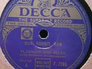FLANAGAN AND ALLEN - RUN, RABBIT, RUN / THE SIEGFRIED LINE - 78 RPM VINYL (1939)