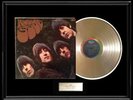 THE BEATLES RUBBER SOUL FRAMED LP DISC VINYL GOLD METALIZED RECORD NON RIAA RARE